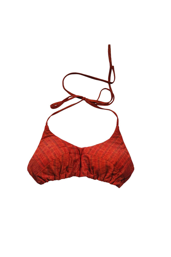 Red Scoop Neck Bra