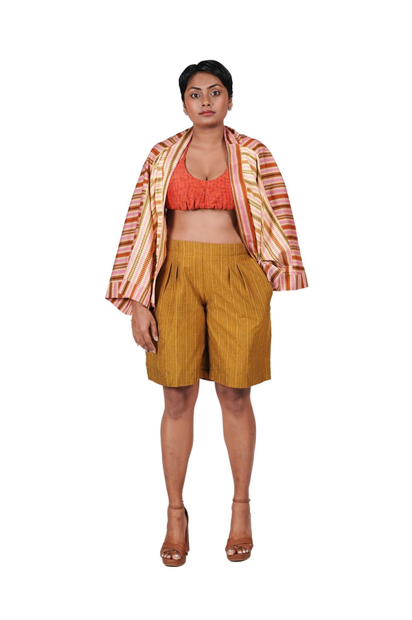 Ginger Cotton Handloom Shorts
