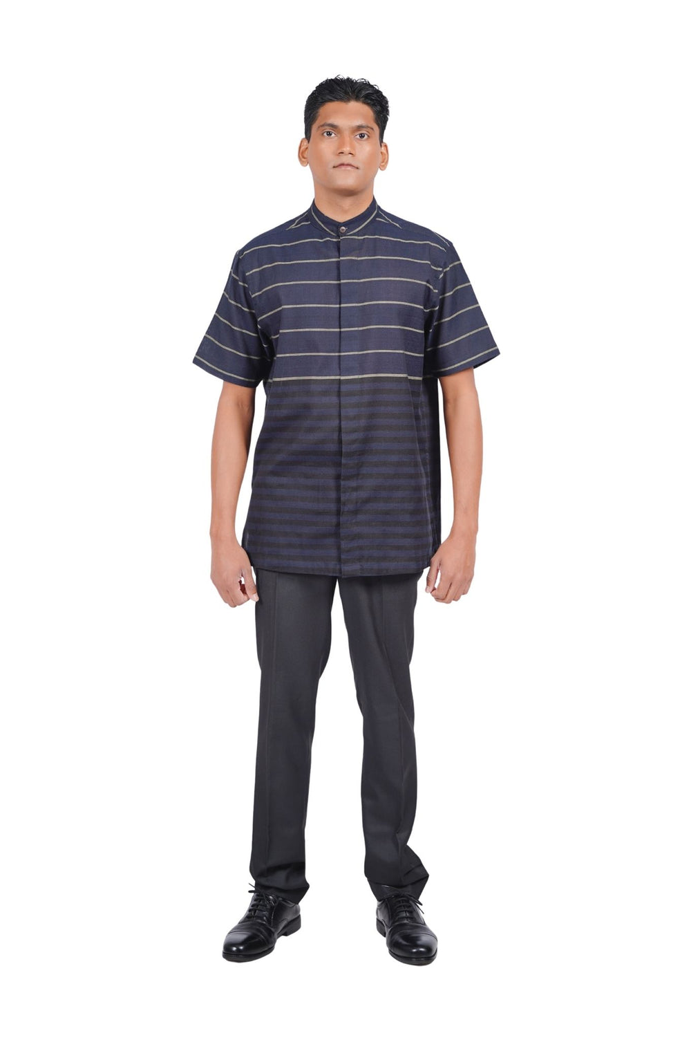 Black Striped Cotton Shirt
