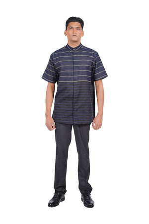 Black Striped Cotton Shirt