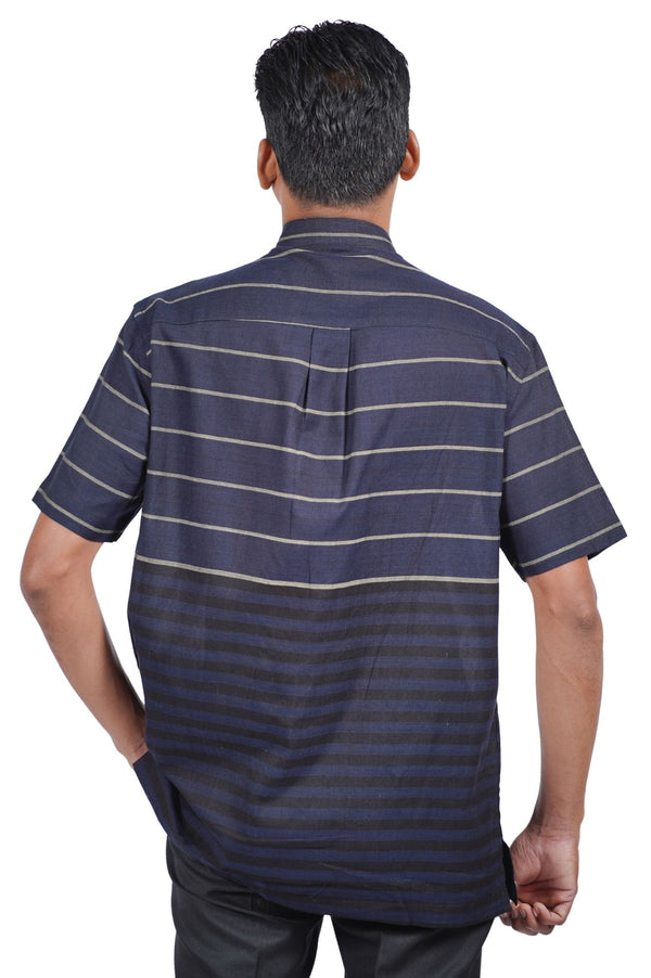 Black Striped Cotton Shirt