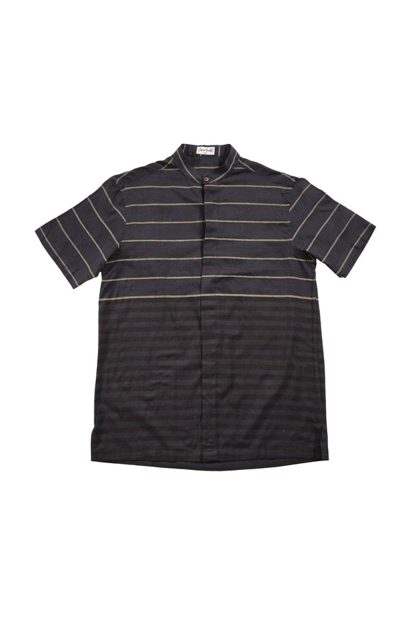 Black Striped Cotton Shirt
